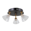 Lampa sufitowa Italux Orella WL-34393-3R-BK-HBR Czarny mat, złoty