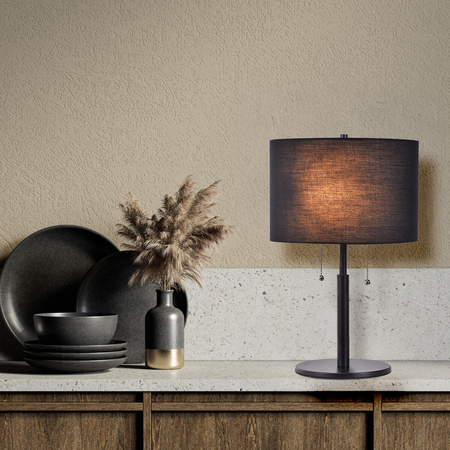 Light Prestige Lampa stołowa Fogo czarna 2xE27 LP-0304/2T BK