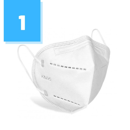 Maska ochronna na twarz KN95 FFP2 zabezpieczająca z elastycznymi gumkami