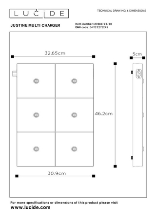 Lampa zewnętrzna Lucide JUSTINE 27889/06/30 czarny