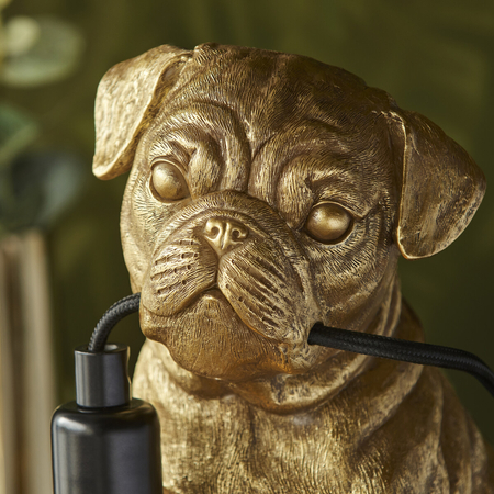 Lampa stołowa Endon Lighting Pug puppy 107324 złoty