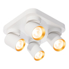 Milagro Lampa Sufitowa Andy 4xGU10 Kwadrat Biały + Złoty ML9940 BIAŁY / ZŁOTY