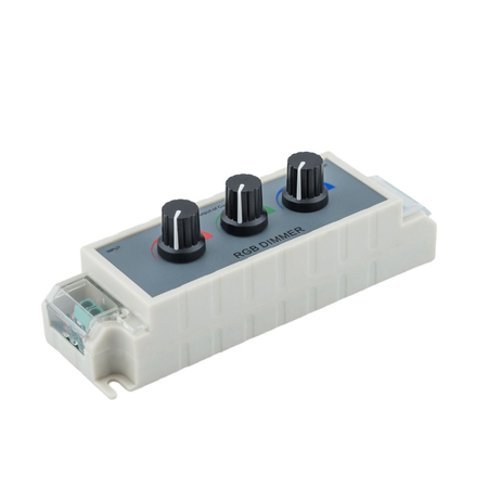 Ręczny potencjometr Greenie - ściemniacz do taśm i listw LED RGB 12V o mocy do 108W