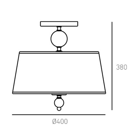 Cosmo Light Plafon CANCUN C03957CH-WH