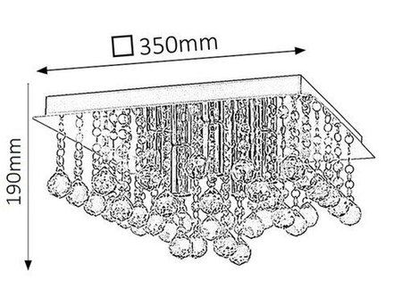 Lampa sufitowa Rabalux Corinna 2618 chrom