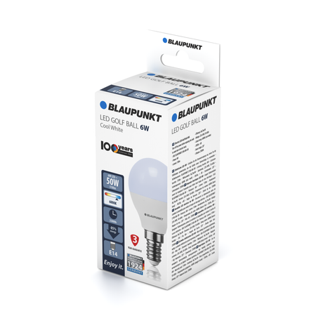 Blaupunkt Żarówka LED E14 Ball 6W CW