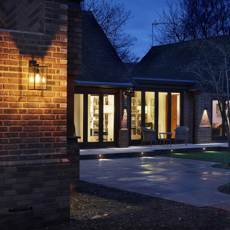 Kinkiet zewnętrzny Astro Box Lantern 450 1354007 Czarny z Teksturą