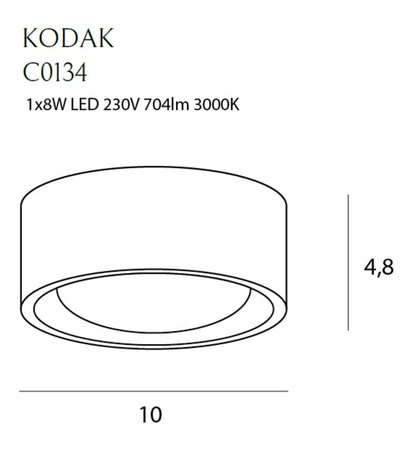 Plafon Maxlight KODAK I C0134 biały