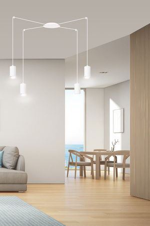 Lampa wisząca TRAKER 4 WH/WHITE Emibig 525/4 biały