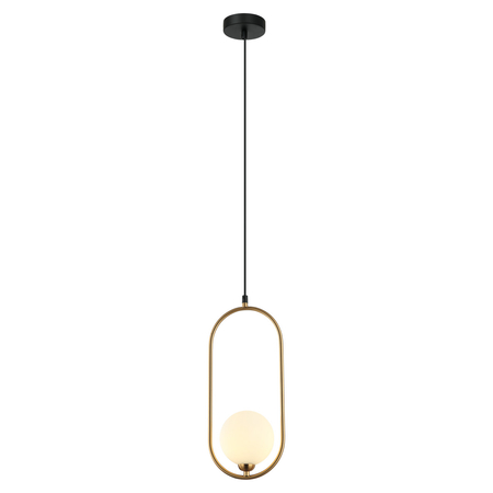 Lampa wisząca Italux Lupus PND-3965-1-BRO Brąz antyczny, biały