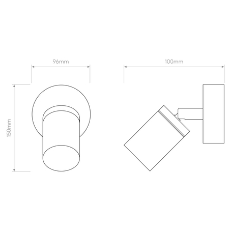 Spot zewnętrzny Astro Dartmouth Spot Single 1372015 Czarny z Teksturą