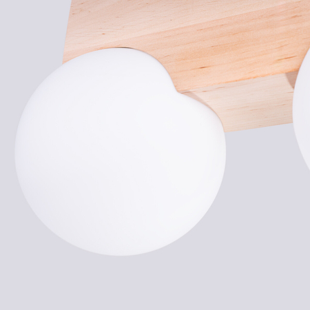 Sollux Lighting Plafon BULBO 2 naturalne drewno SL.1683