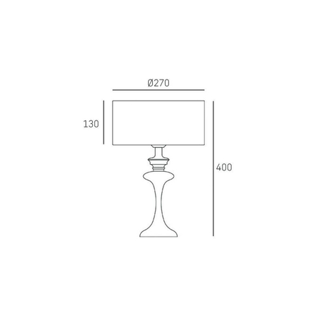 Cosmo Light Lampa stołowa ABU DHABI T01413CH-WH
