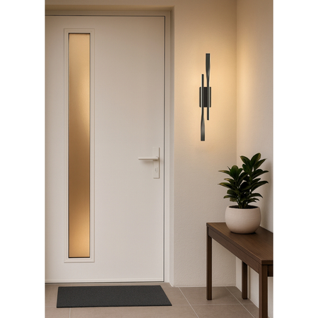 Kinkiet LED Abigali Vargo 12W nowoczesny 42cm czarny