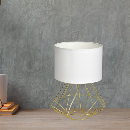 Milagro Lampa stojąca LUPO WITE/GOLD 1xE27 MLP6268 Biel / Złoto