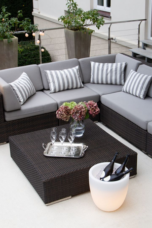 Cooler LED Lampa zewnętrzna ogrodowa 2700K RGB 39cm 32090L biały