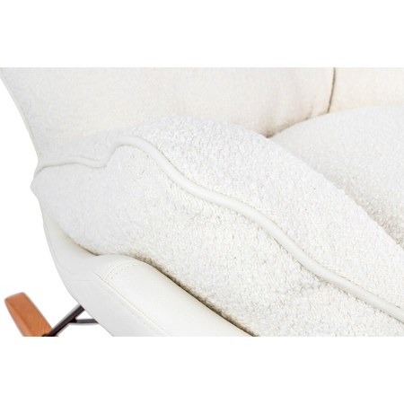 Fotel bujany OTILIA TEDDY biały