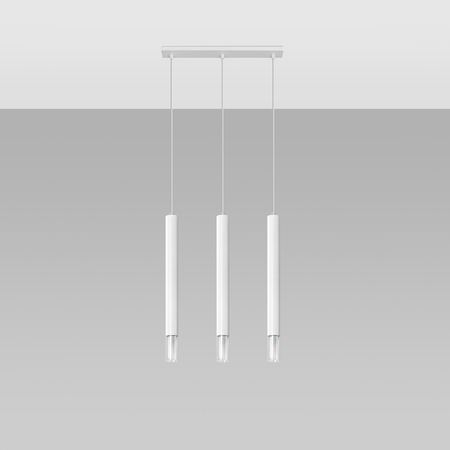 Sollux Lighting Lampa wisząca WEZYR 3 biała SL.0959