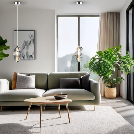 Milagro Lampa wisząca BOLLA SMOKED 12W LED ML1425 CHROM