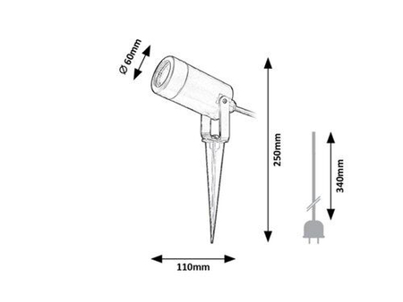 Lampa zewnętrzna Rabalux Krobia 7814 czarny