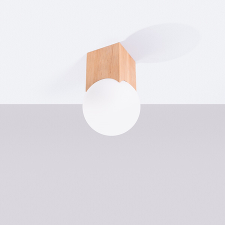 Sollux Lighting Plafon SOLIS naturalne drewno SL.1407