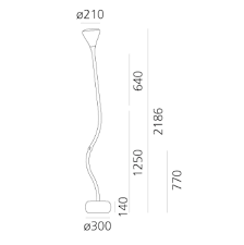 Lampa podłogowa Artemide 0670W10A Pipe