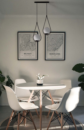 Lampa wisząca NEVE BLACK Kaja K-4771 czarny