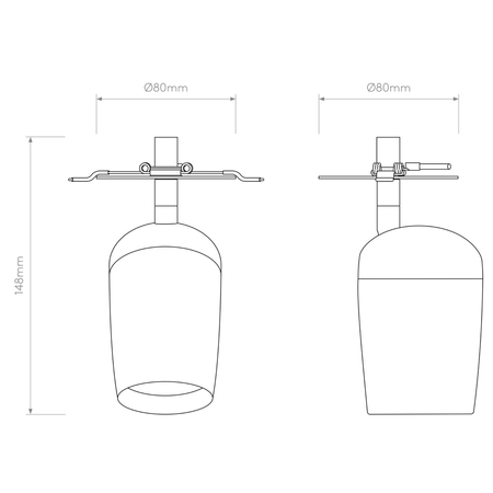 Spot Astro Koto Recessed 1478003 Matowy Czarny