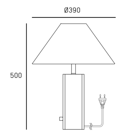 Cosmo Light Lampa stołowa ORLEANS T01470BR-WH