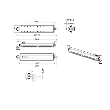 Oprawa liniowa LED Greenie 150W IP65 120lm/W Ściemnialna 1-10V Anti-Flicker