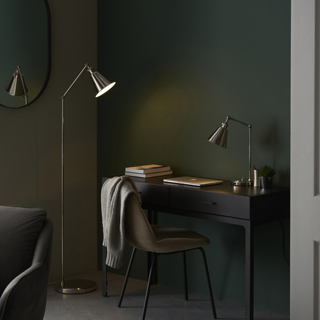 Lampa stołowa Endon Lighting Hal 97836 nikiel