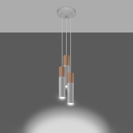 Sollux Lighting Lampa wisząca PABLO 3P biała SL.1013