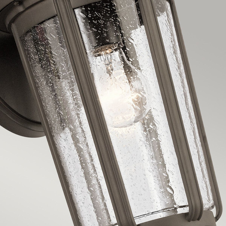 Duża latarnia naścienna Fairfield - 1 źródło światła - Stary brąz Quintiesse QN-FAIRFIELD-L-OZ