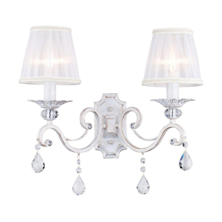 Kinkiet Maytoni ARM247-02-G Grace - Biały z dodatkiem złota