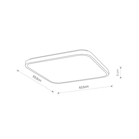 Plafon Nowodvorski 8114 Agnes Square LED white 64W