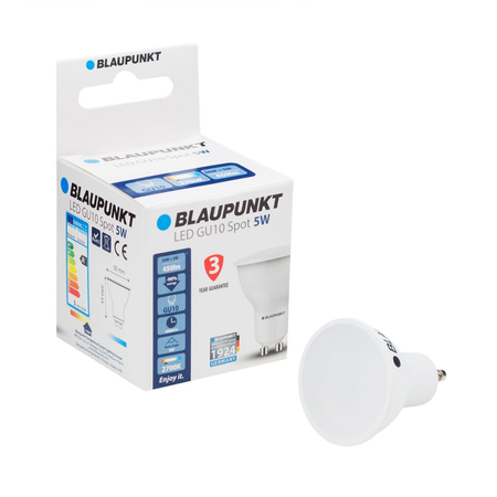 Zestaw 5 sztuk - Blaupunkt Żarówki LED GU10 5W barwa biała ciepła