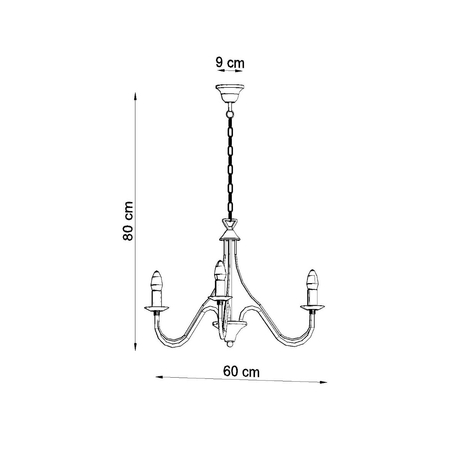 Sollux Lighting Żyrandol MINERWA 3 biały SL.0213