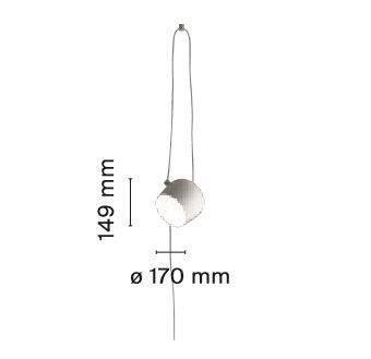 Lampa wisząca Flos F0097030 Aim Small Czarna + kabel/wtyczka