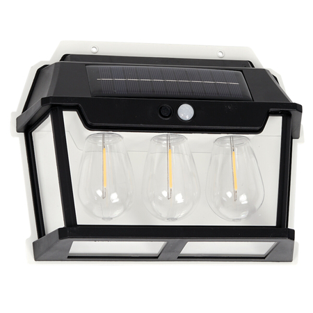 Eko-Light Kinkiet Solarny Filo Potrójny 3000K EKO0727 CZARNY