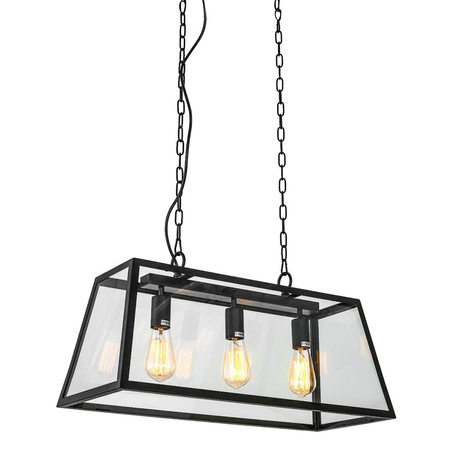 Lampa wisząca Italux Laverno MD-102621-3-B Czarny mat