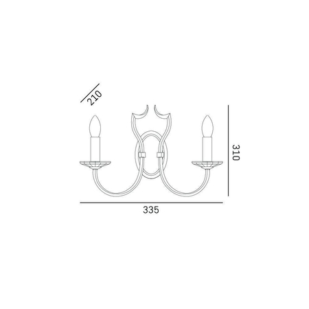 Cosmo Light Kinkiet RIGA W02779CH