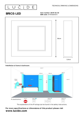 Lampa sufitowa Lucide BRICE-LED 28117/30/30 czarny