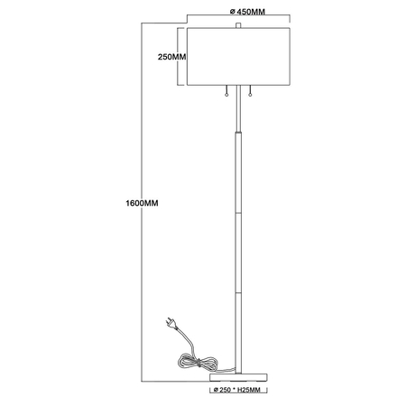 Light Prestige Lampa podłogowa Fogo biała 2xE27 LP-0304/2F WH