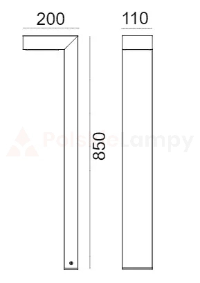 ASKER 1311 BLACK LED 7,2W 3000K 85CM