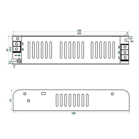 Zasilacz modułowy ADLS 120W-12V ADLER SLIM