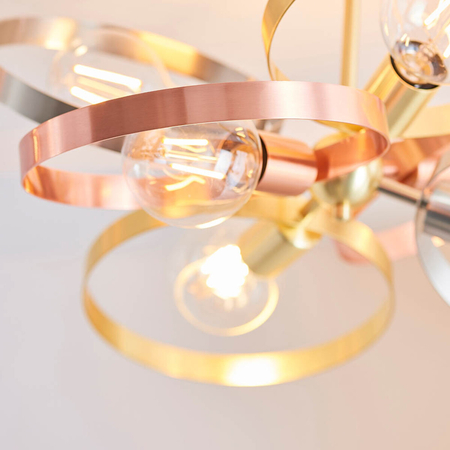 Lampa sufitowa Endon Lighting Hoop 91935 mosiądz