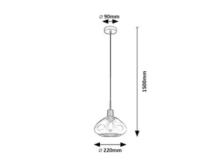Lampa wisząca Rabalux Dvora 72021 czarny matowy