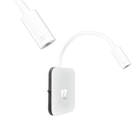 Milagro Lampka nocna Base 8W+2W Biały ML6351 CZARNY