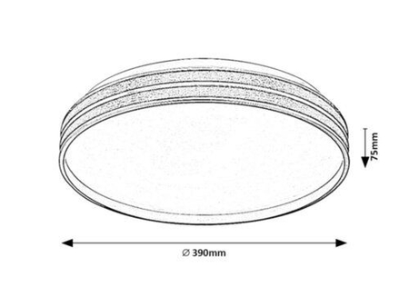 Lampa sufitowa Rabalux Gandor 71141 czarny