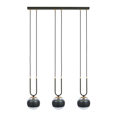 Lampa wisząca GLAM 3 BLACK/STRIPE Emibig 1113/3 czarny